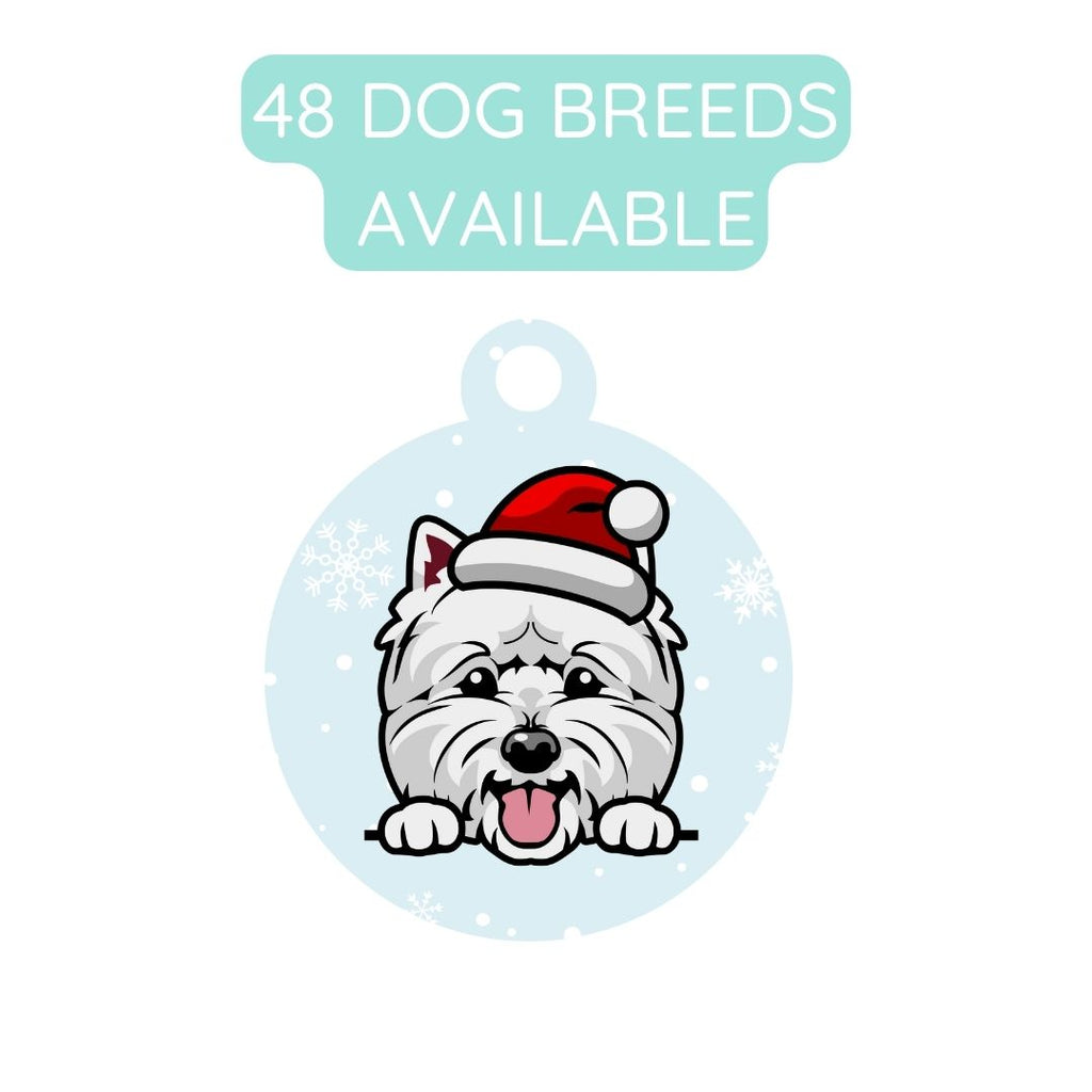 Santa Pup Christmas Dog ID Tag