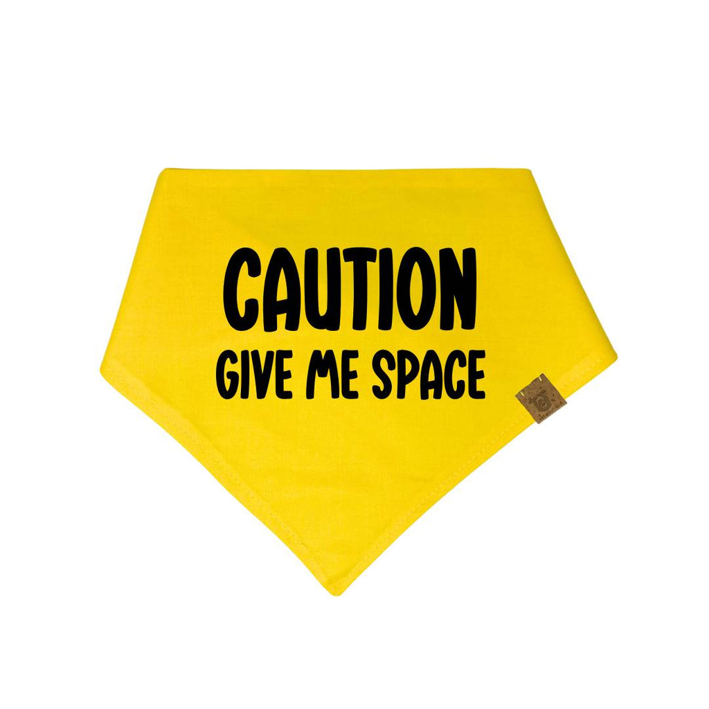 Caution - give me space dog bandana