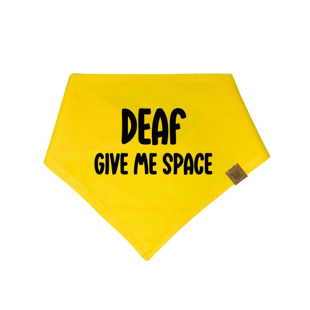 Deaf - give me space dog bandana