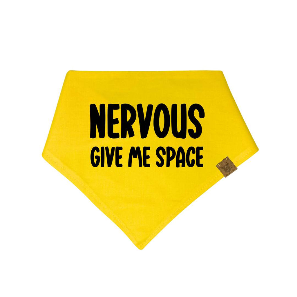 Nervous - give me space dog bandana