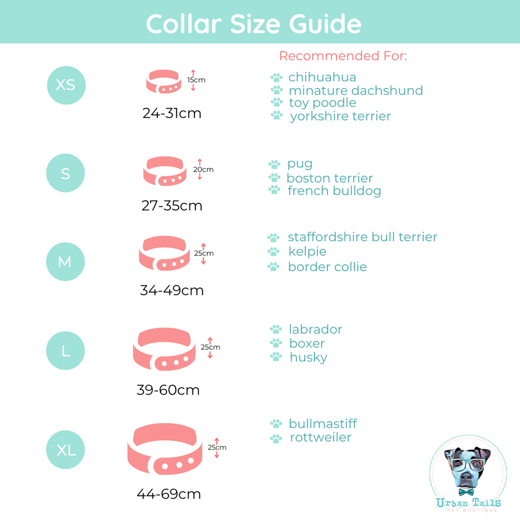polyester collar size guide