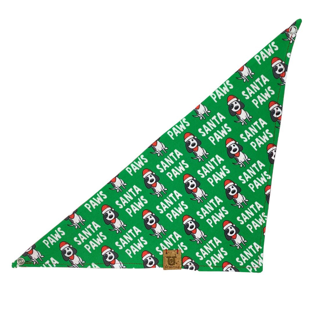 Snap on Santa Paws Christmas dog bandana