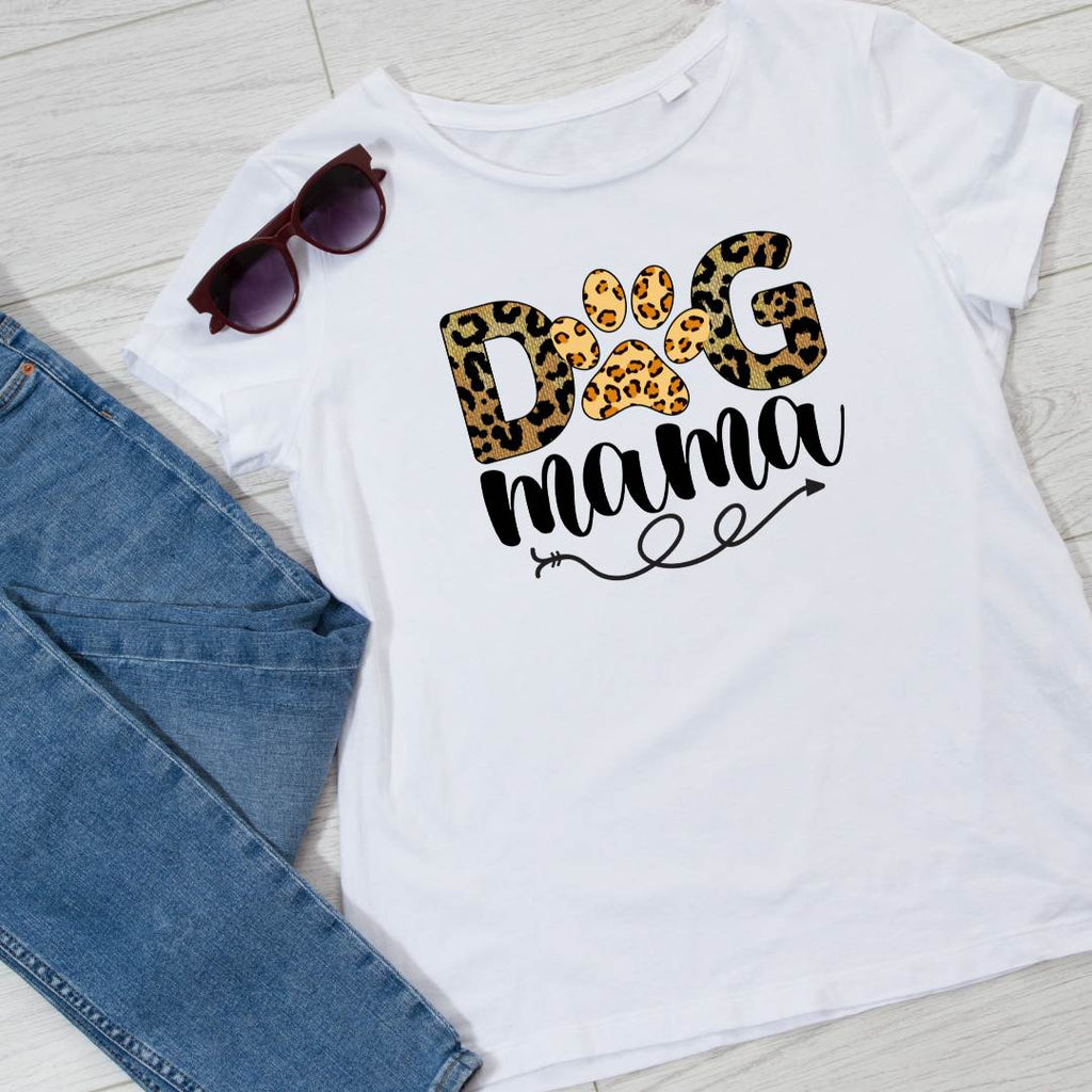 Dog Mama T-shirt flatlay with jeans