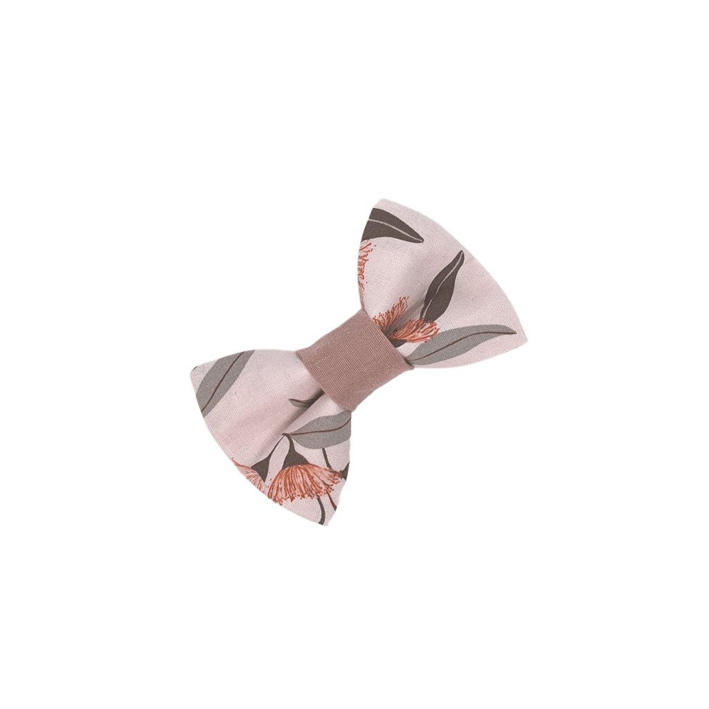 Pink eucalyptus dog bow
