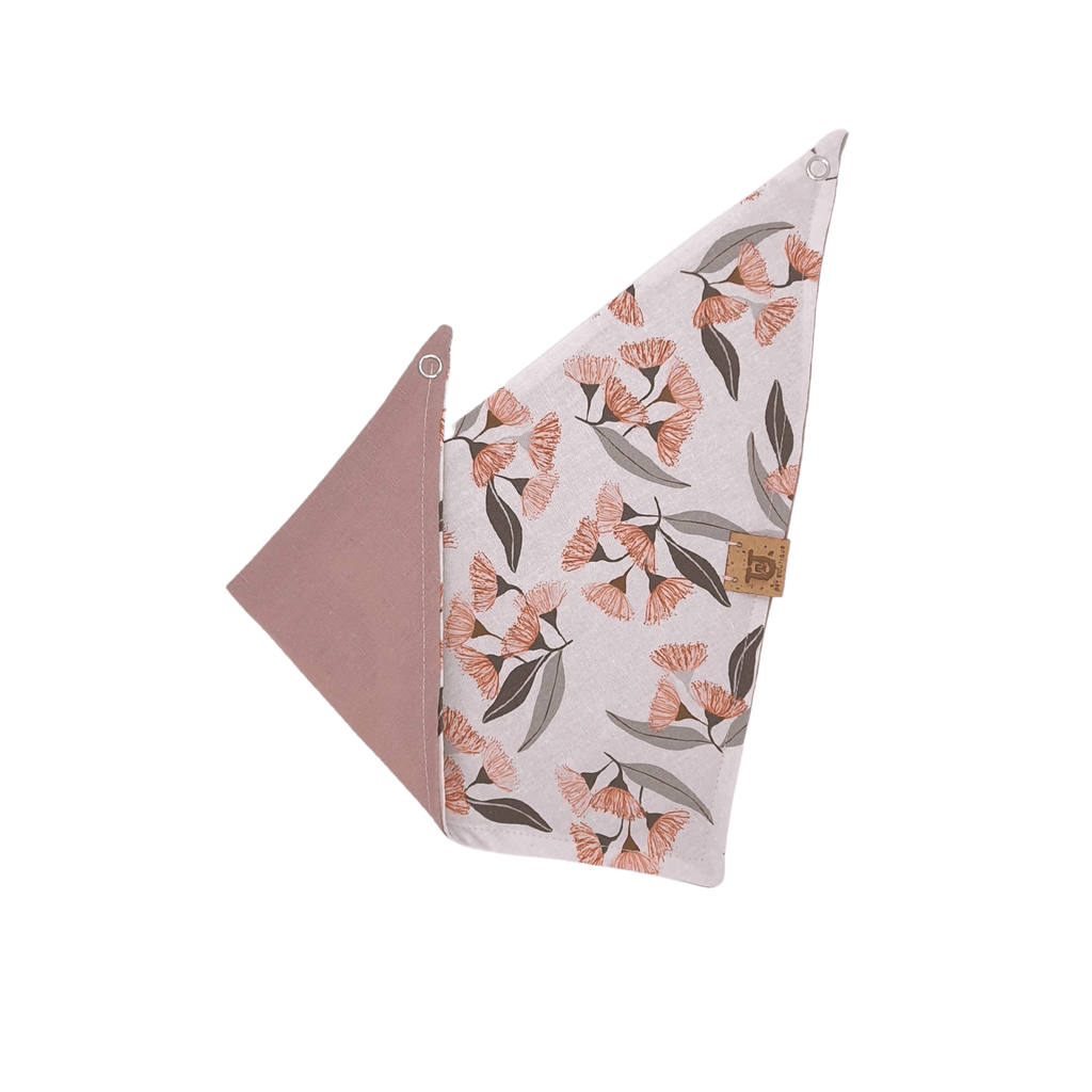 Reversible pink floral dog bandana