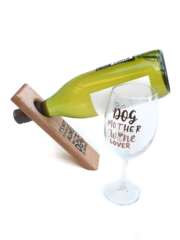 Floating Wine Bottle Holder & Glass Set Urban Tails Pet Boutique