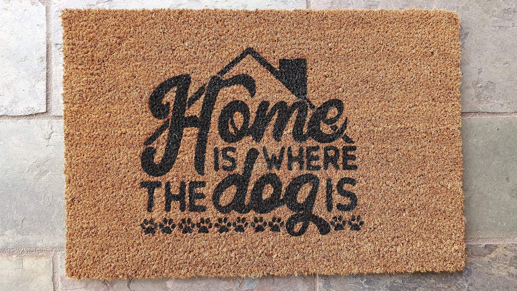 "Home is Where the Dog Is" Coir Dog Doormat Urban Tails Pet Boutique