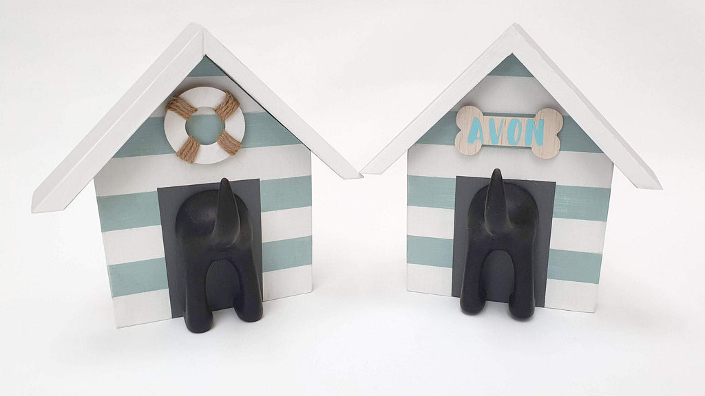 Personalised Beach Hut Dog Leash Holder Urban Tails Pet Boutique